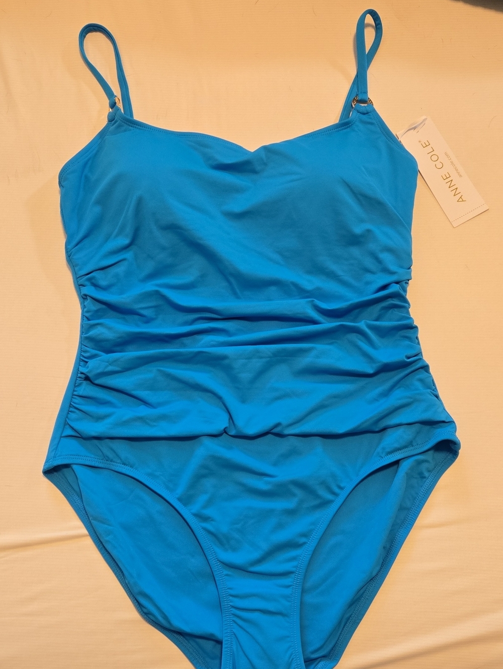 Anne Cole Ocean Blue One-Piece Swimsuit, Size: 10